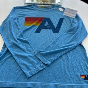 NWT…Logo Long Sleeve Tshirt $125 
Size: Medium
Color: Ocean